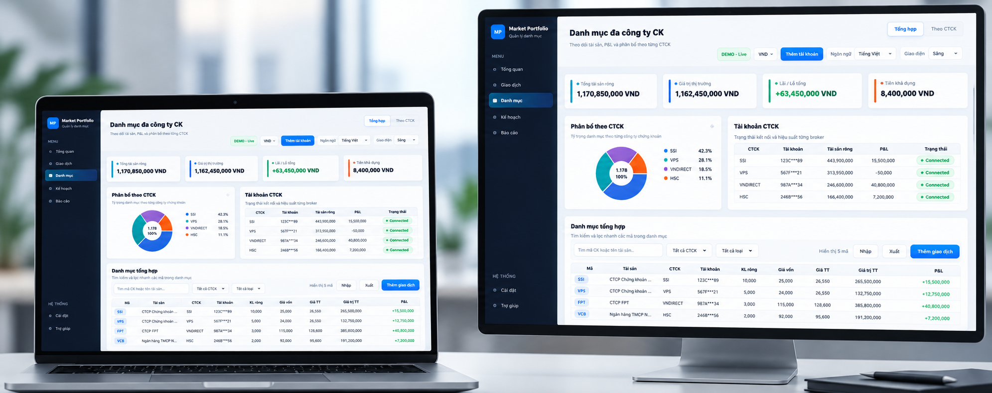Giao diện phần mềm quản lý tài sản Asset Management